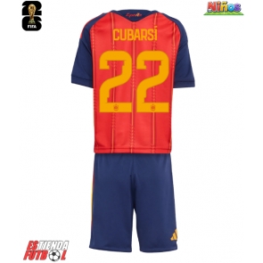 España Pau Cubarsi #22 Primera Equipación Niños Mundial 2026 Manga Corta (+ Pantalones cortos)